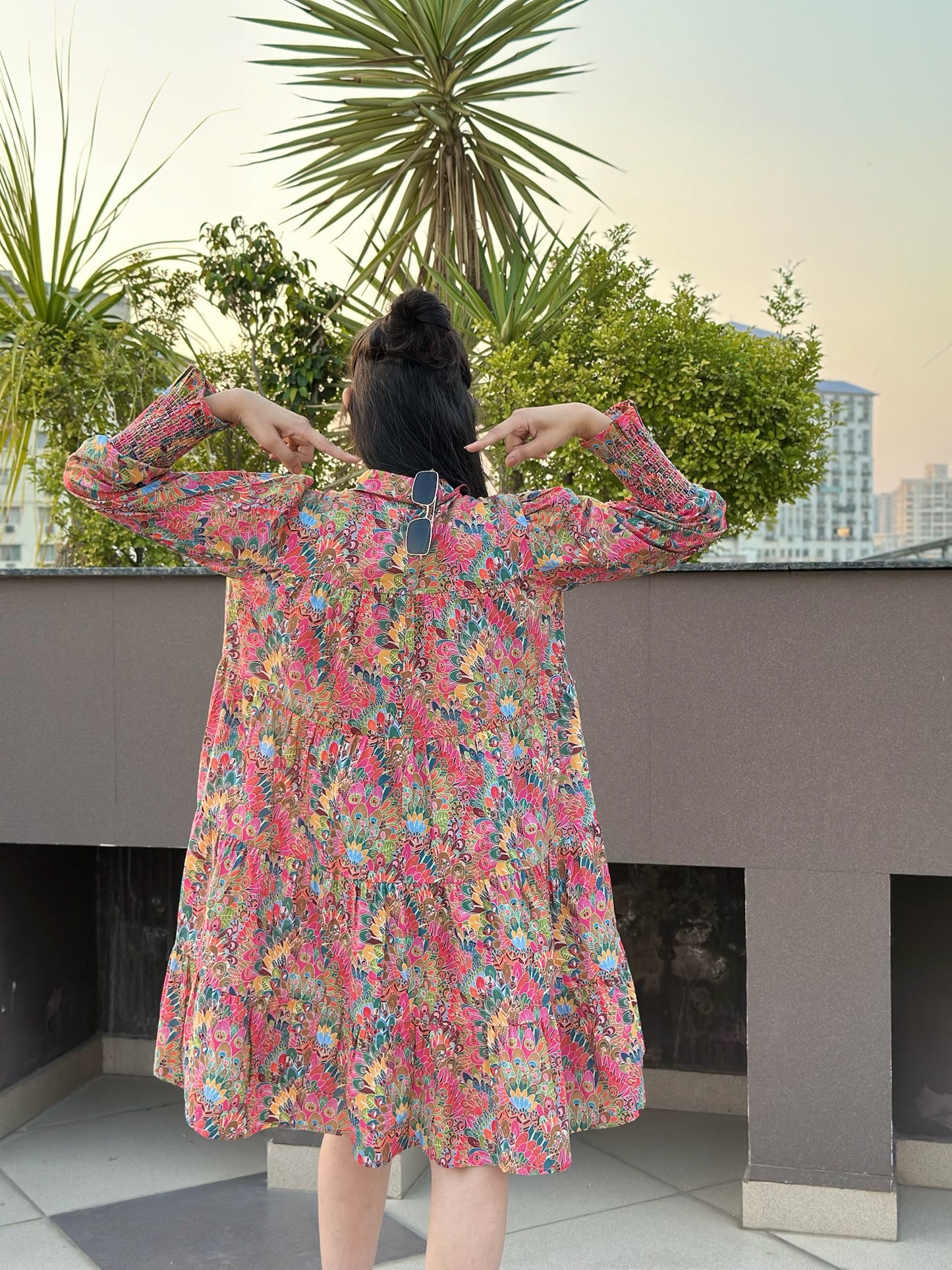 Bohemian Bloom Shirt Dress