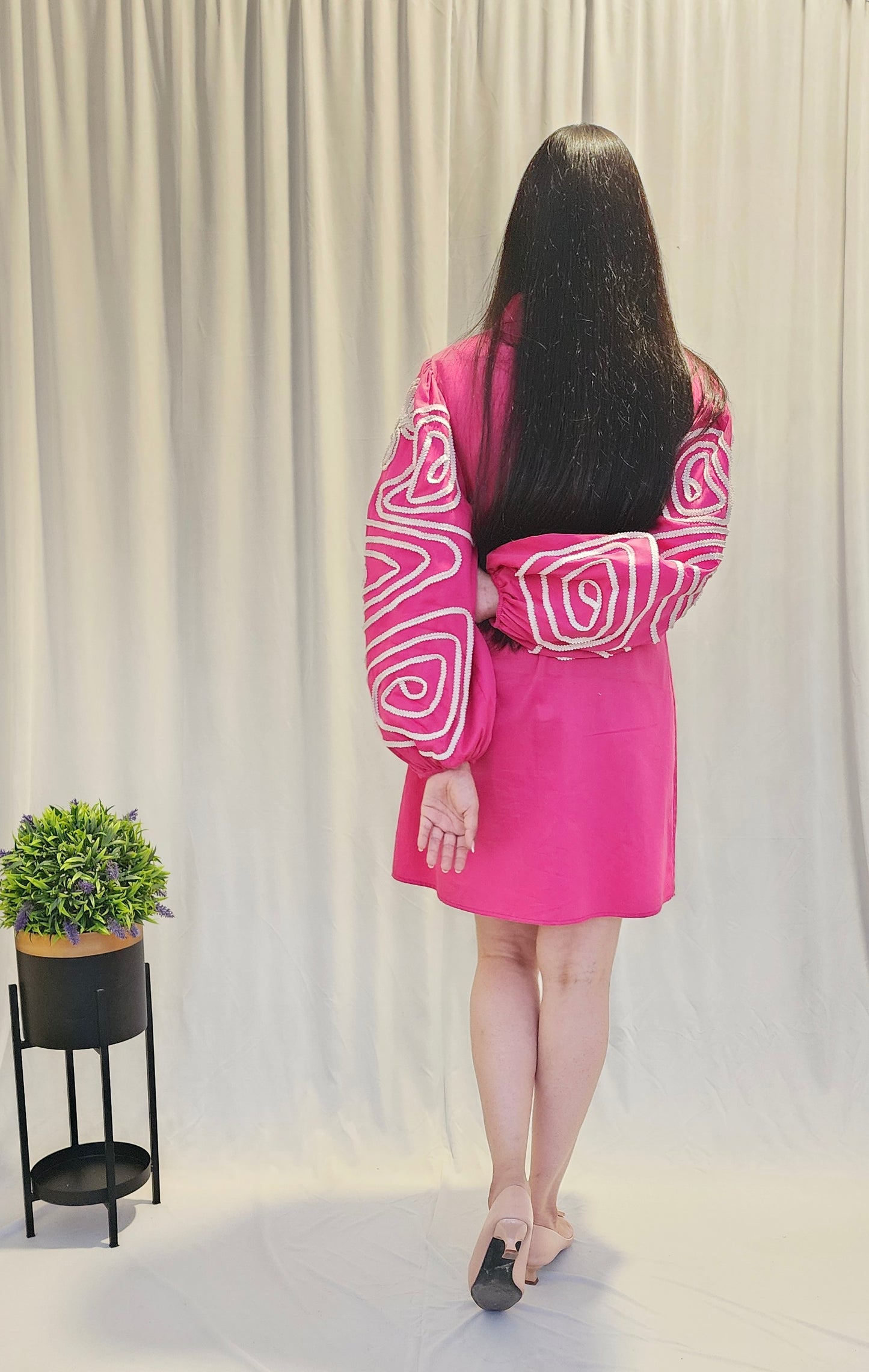 Fuchsia Aura Shirt Dress