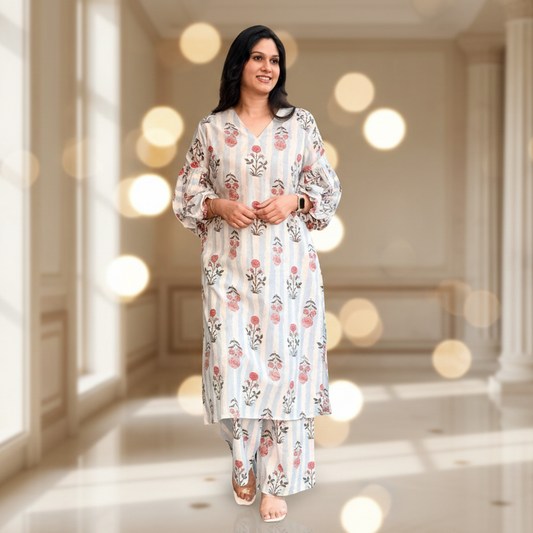 Peekaboo Blue Kurta Set