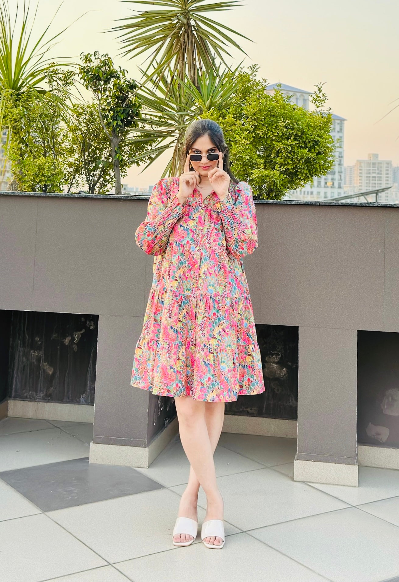 Bohemian Bloom Shirt Dress