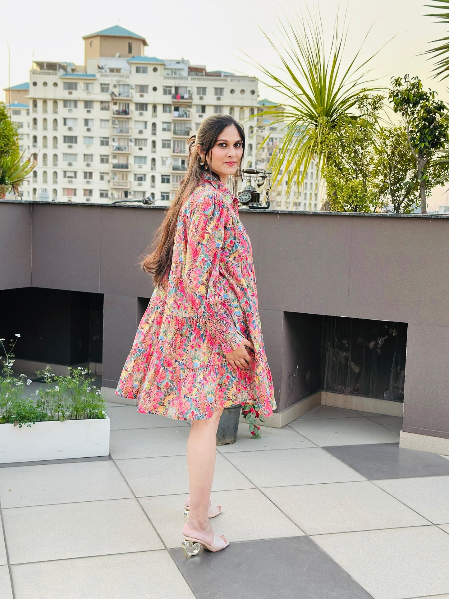 Bohemian Bloom Shirt Dress