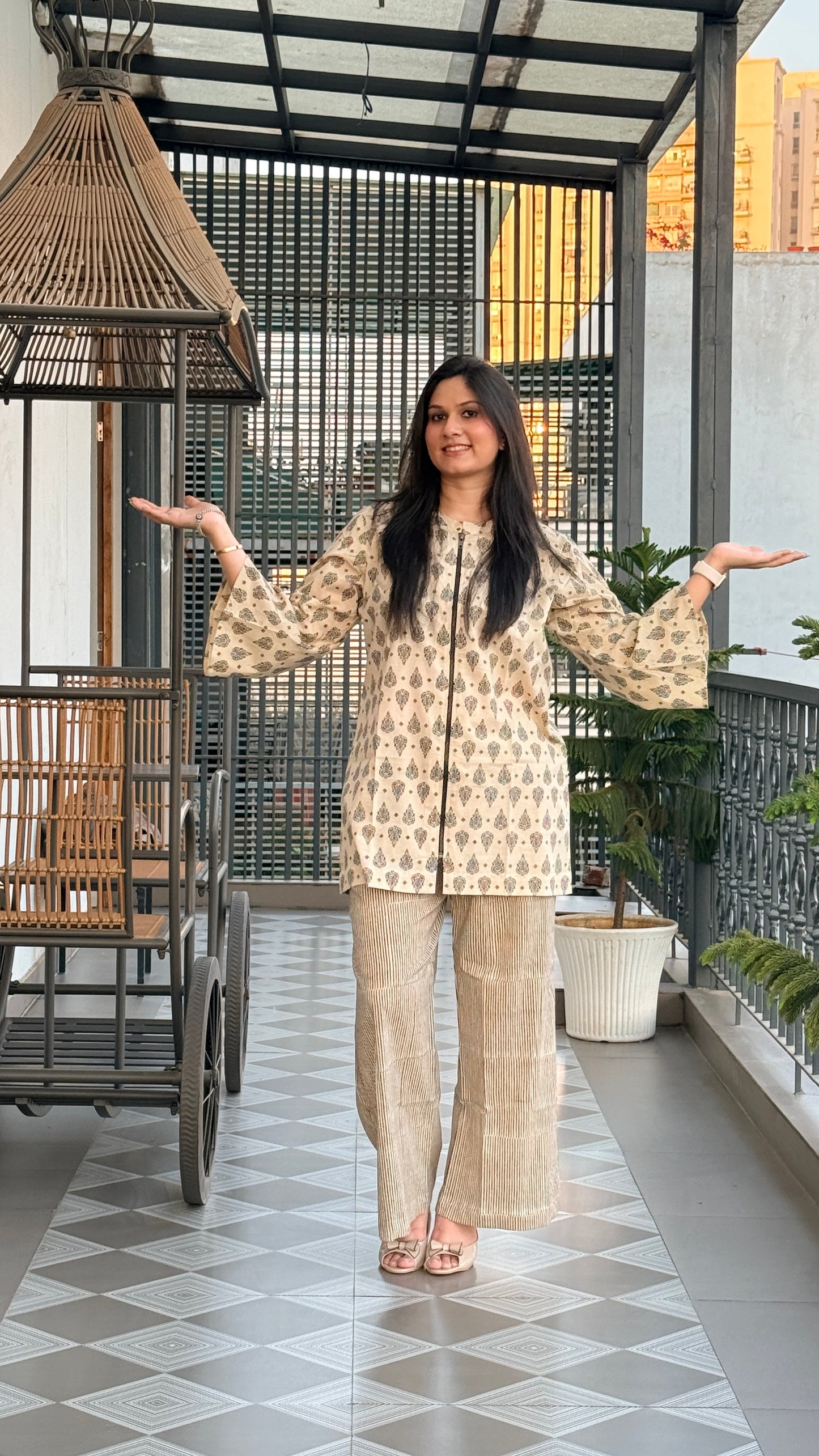 Naina Beige Co-ord Set
