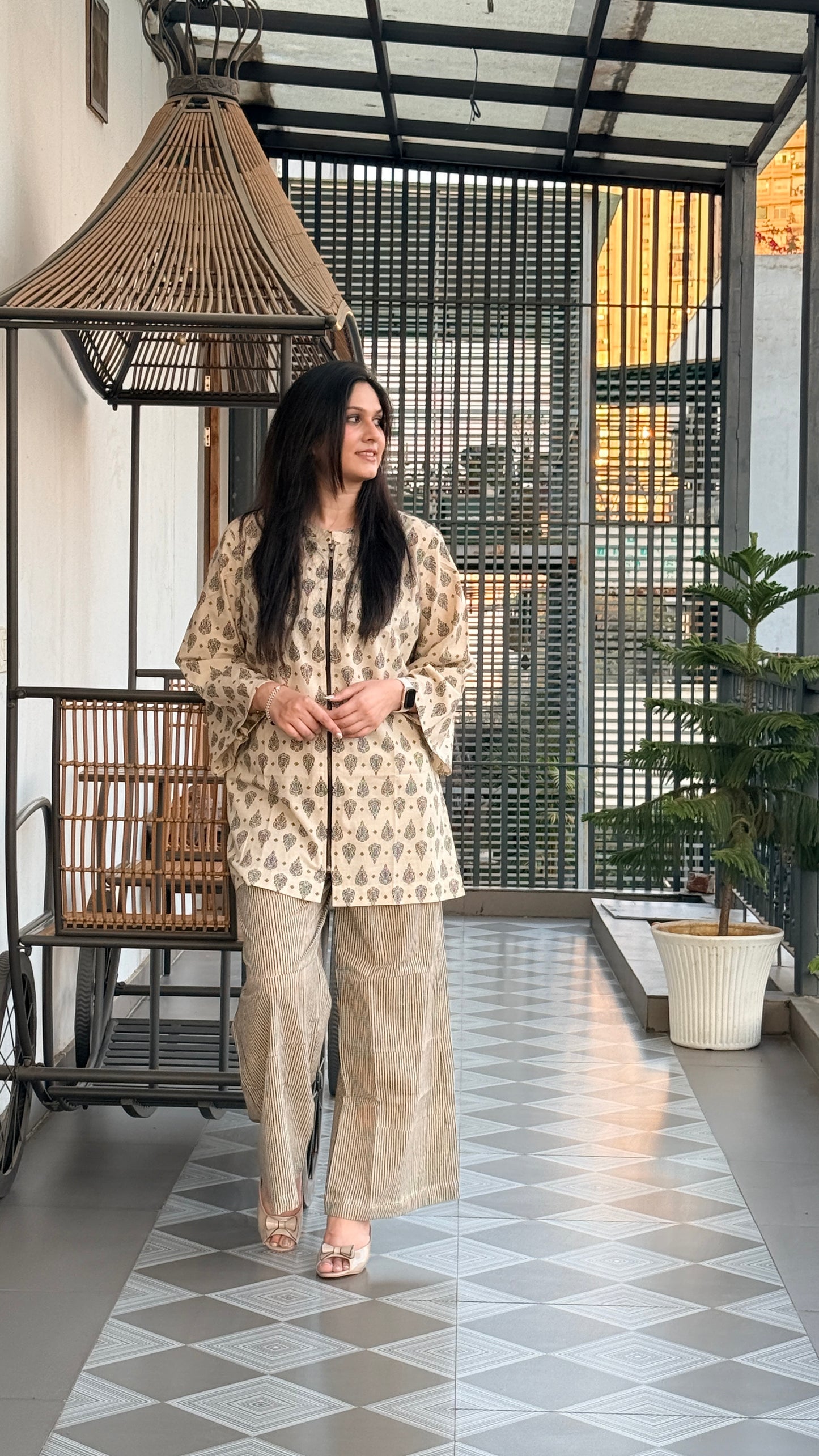 Naina Beige Co-ord Set