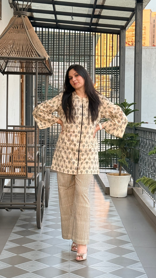 Naina Beige Co-ord Set