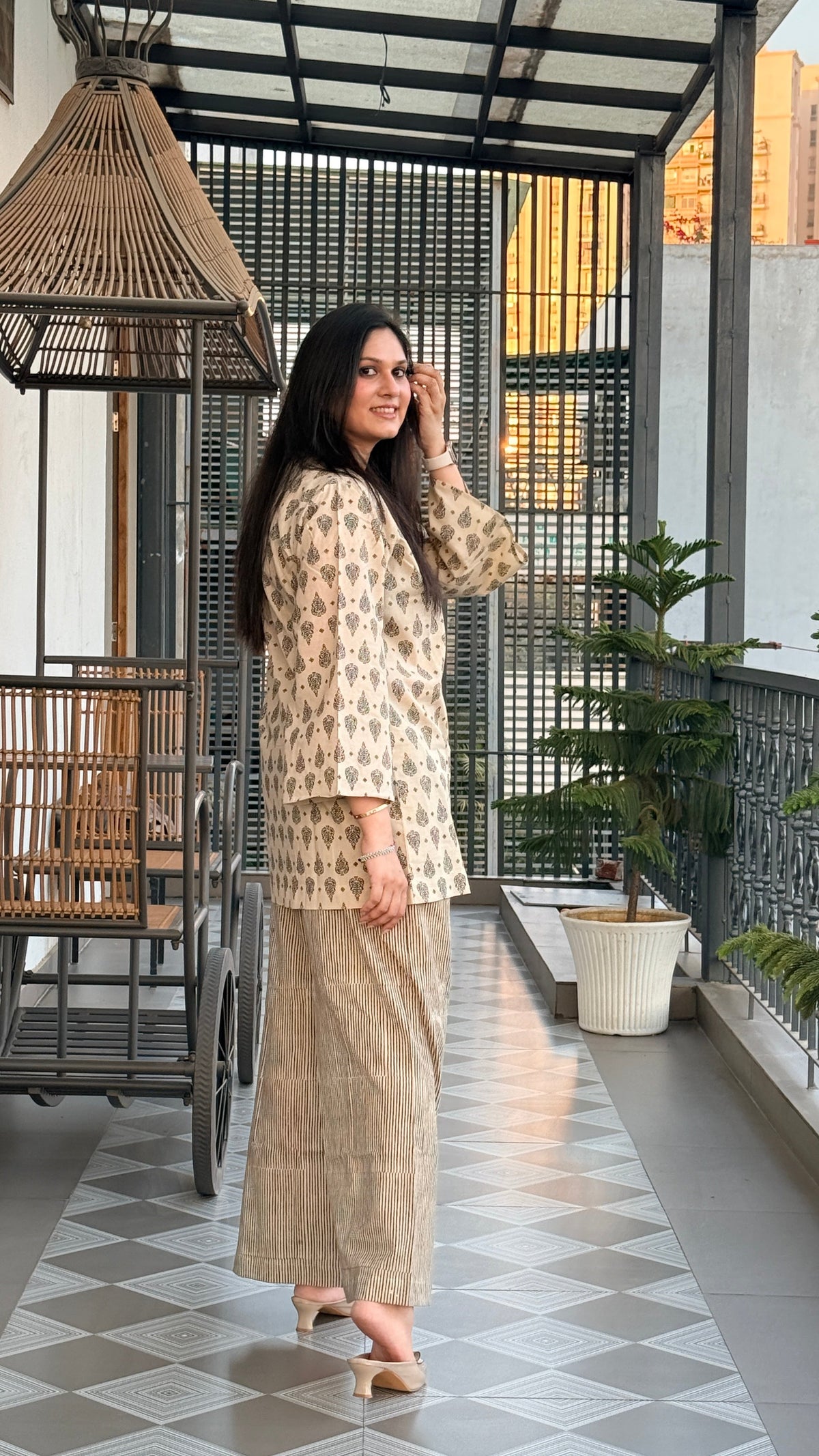 Naina Beige Co-ord Set