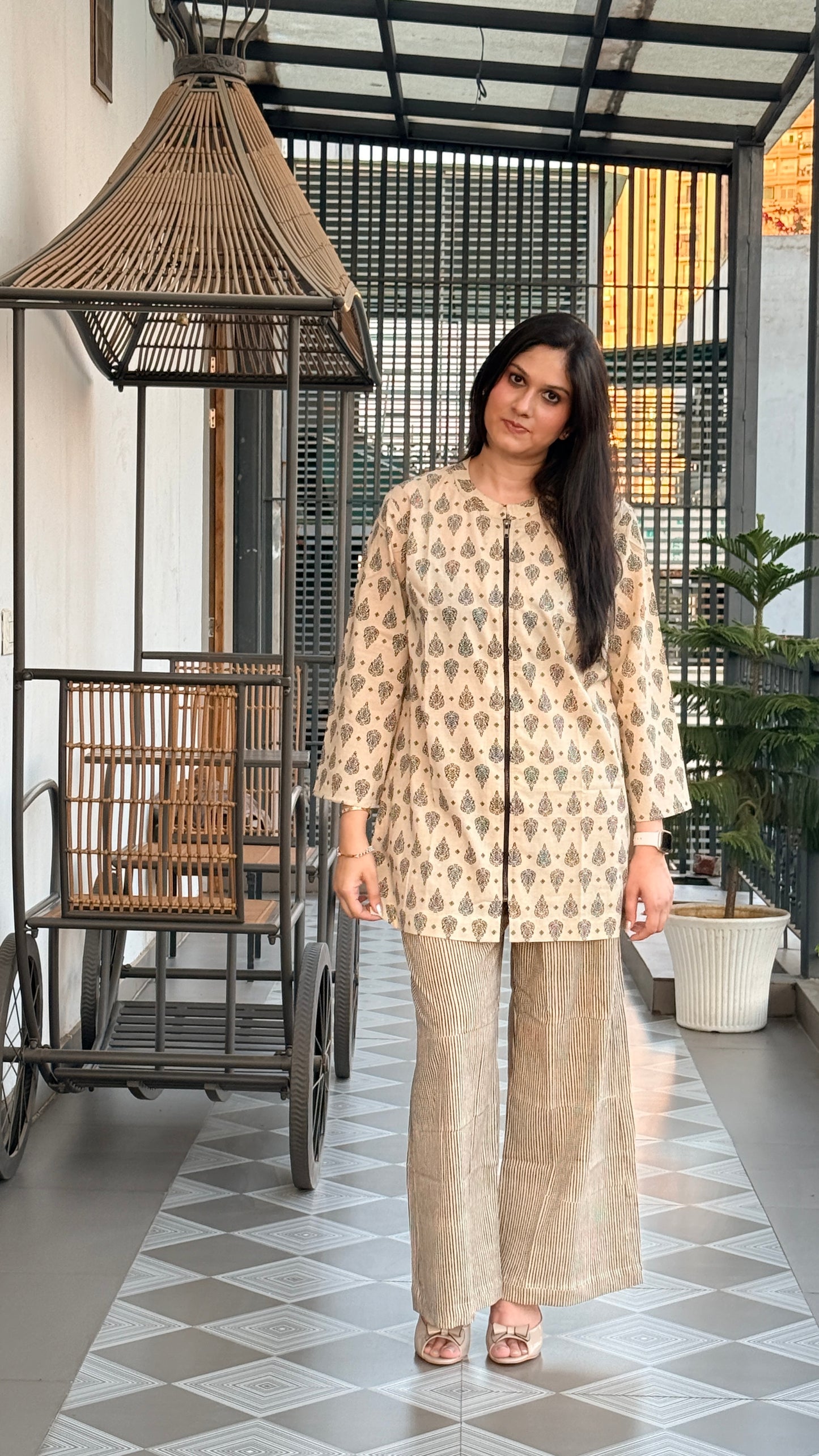 Naina Beige Co-ord Set