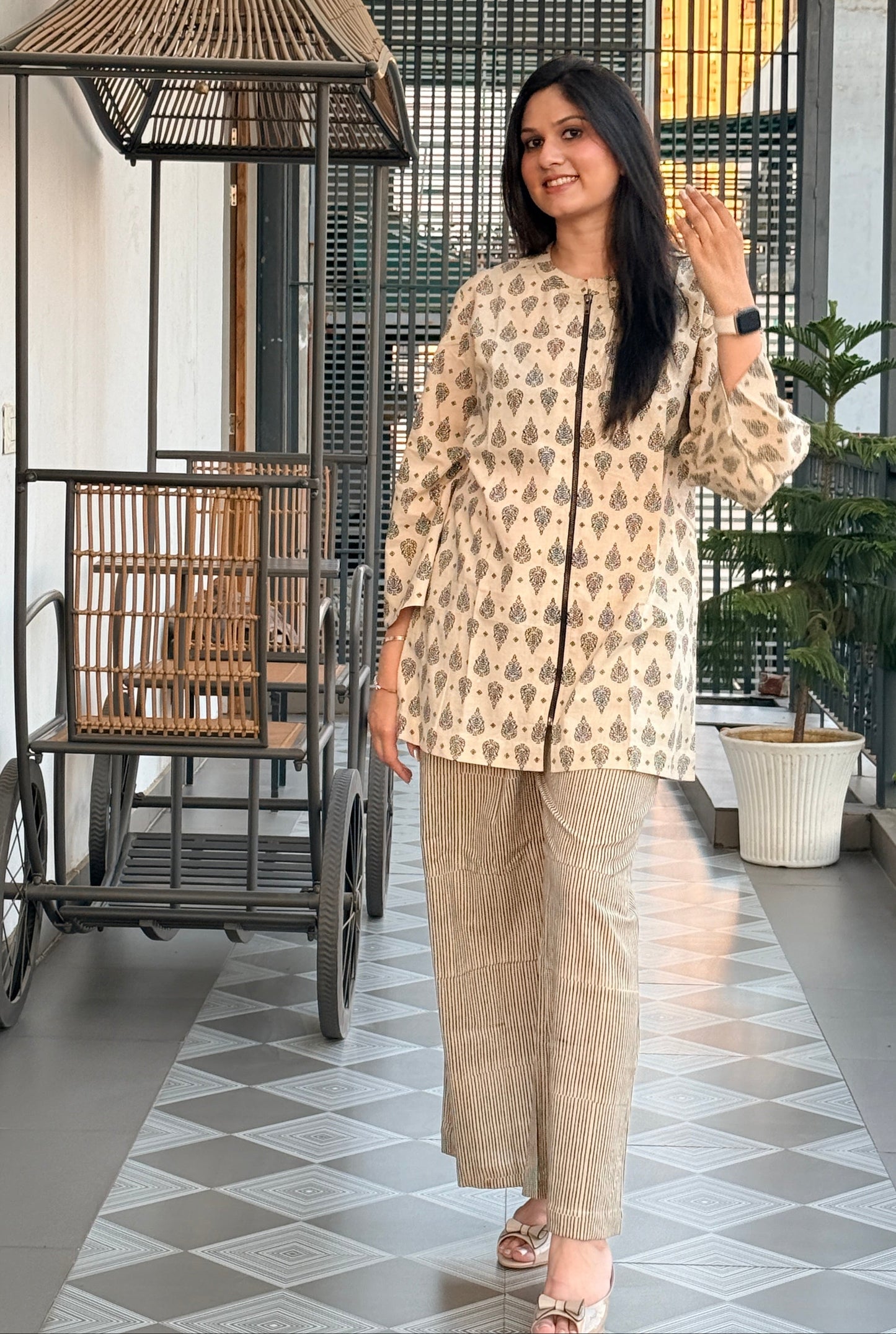 Naina Beige Co-ord Set