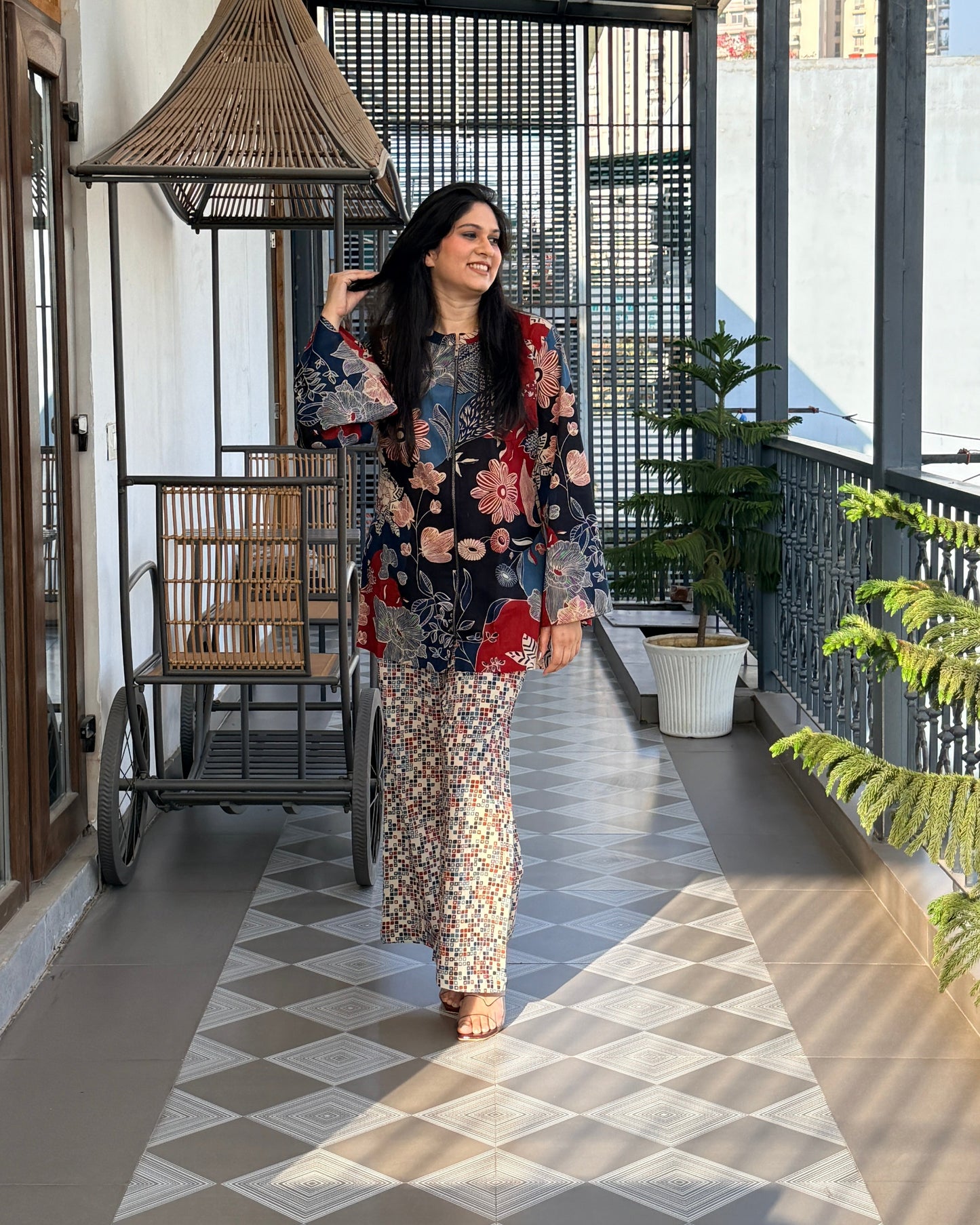 Naina Blue Co-ord Set