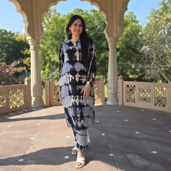 Rangreza – Dhuaan Grey Kurta Set