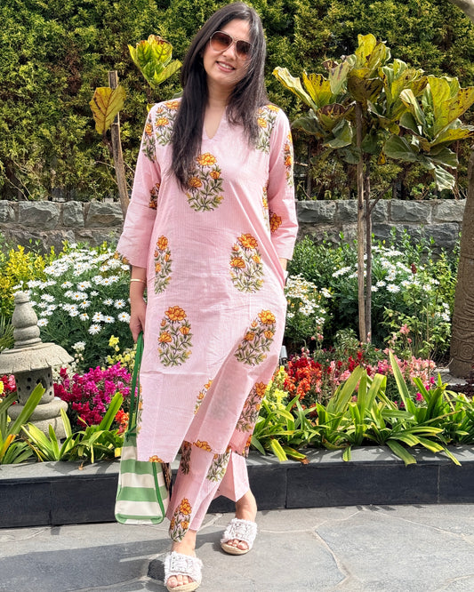 Blushy Kurta Set - angled