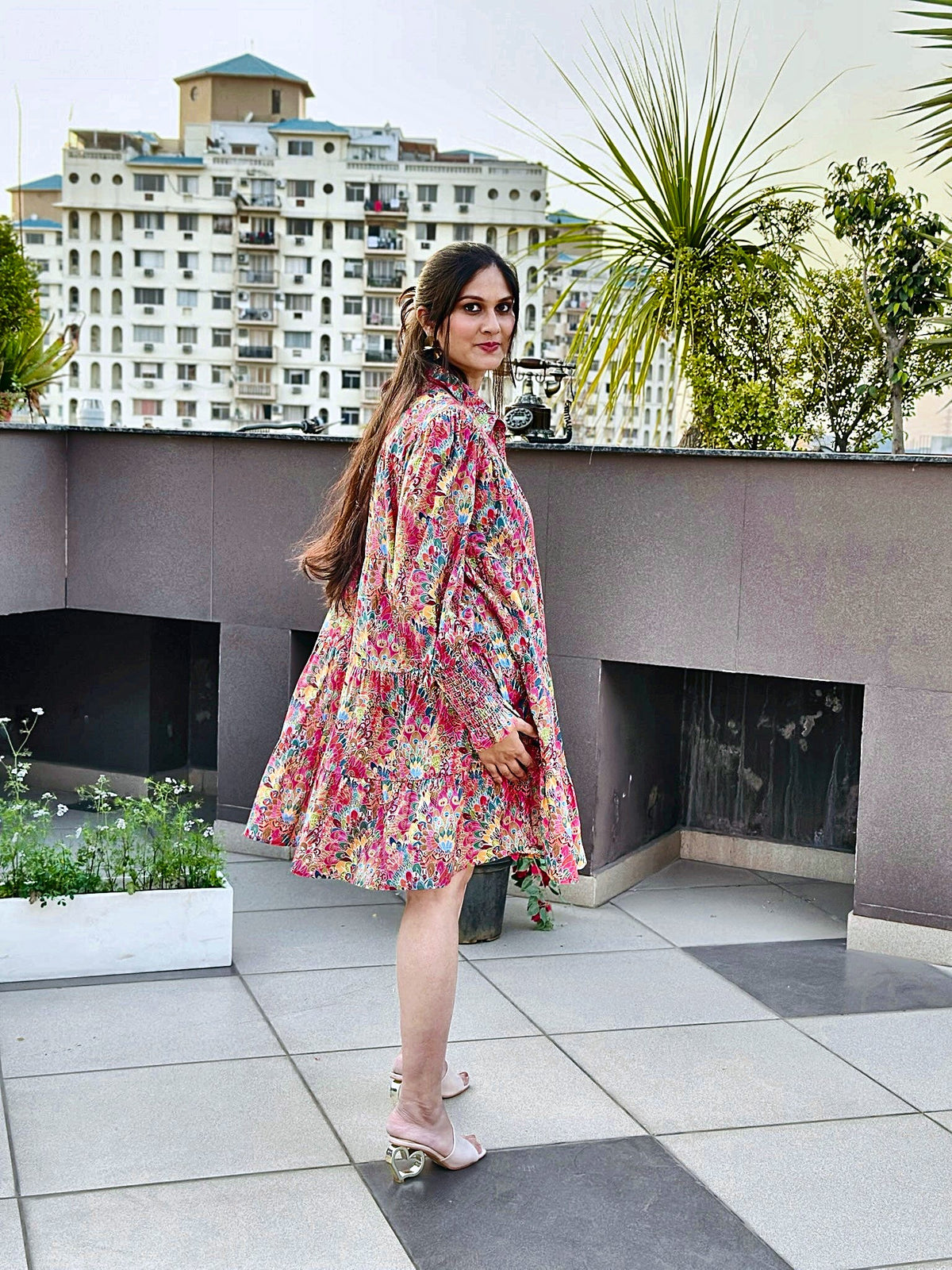 Bohemian Bloom Shirt Dress