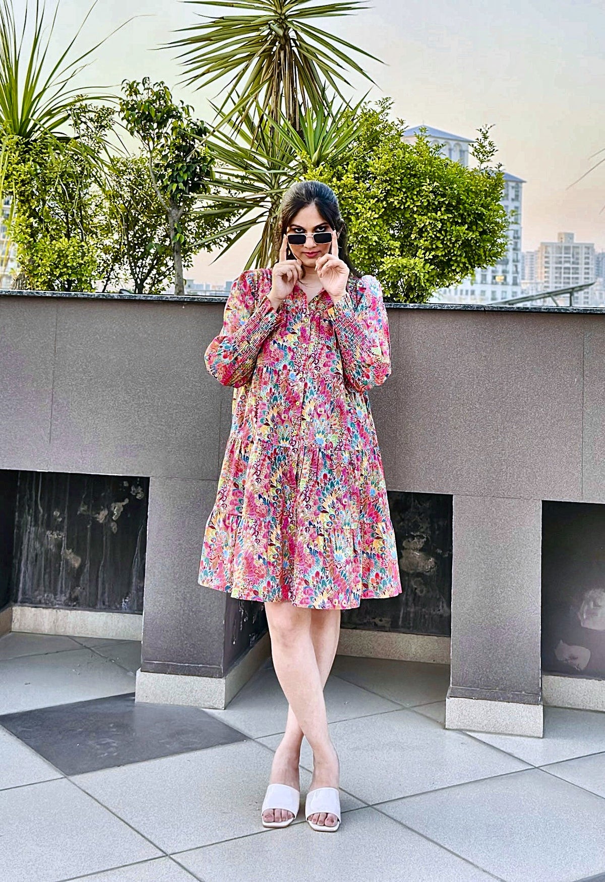 Bohemian Bloom Shirt Dress