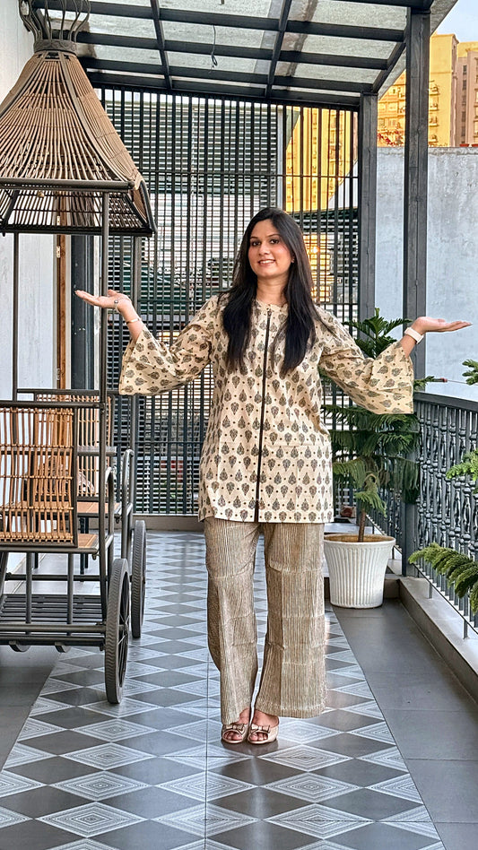 Naina Beige Co-ord Set
