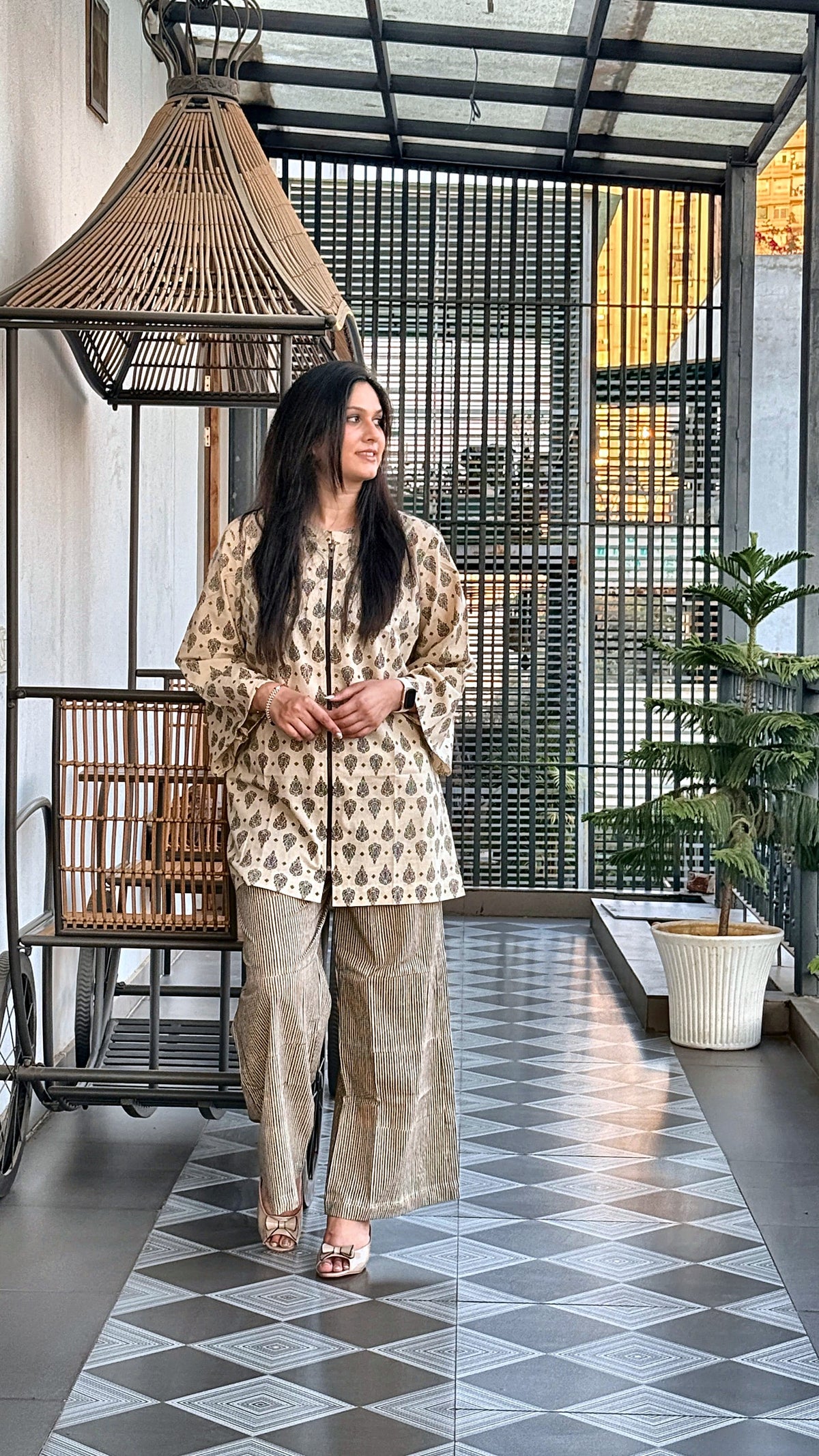 Naina Beige Co-ord Set