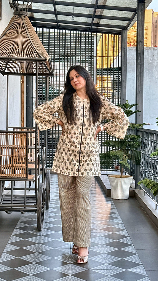 Naina Beige Co-ord Set
