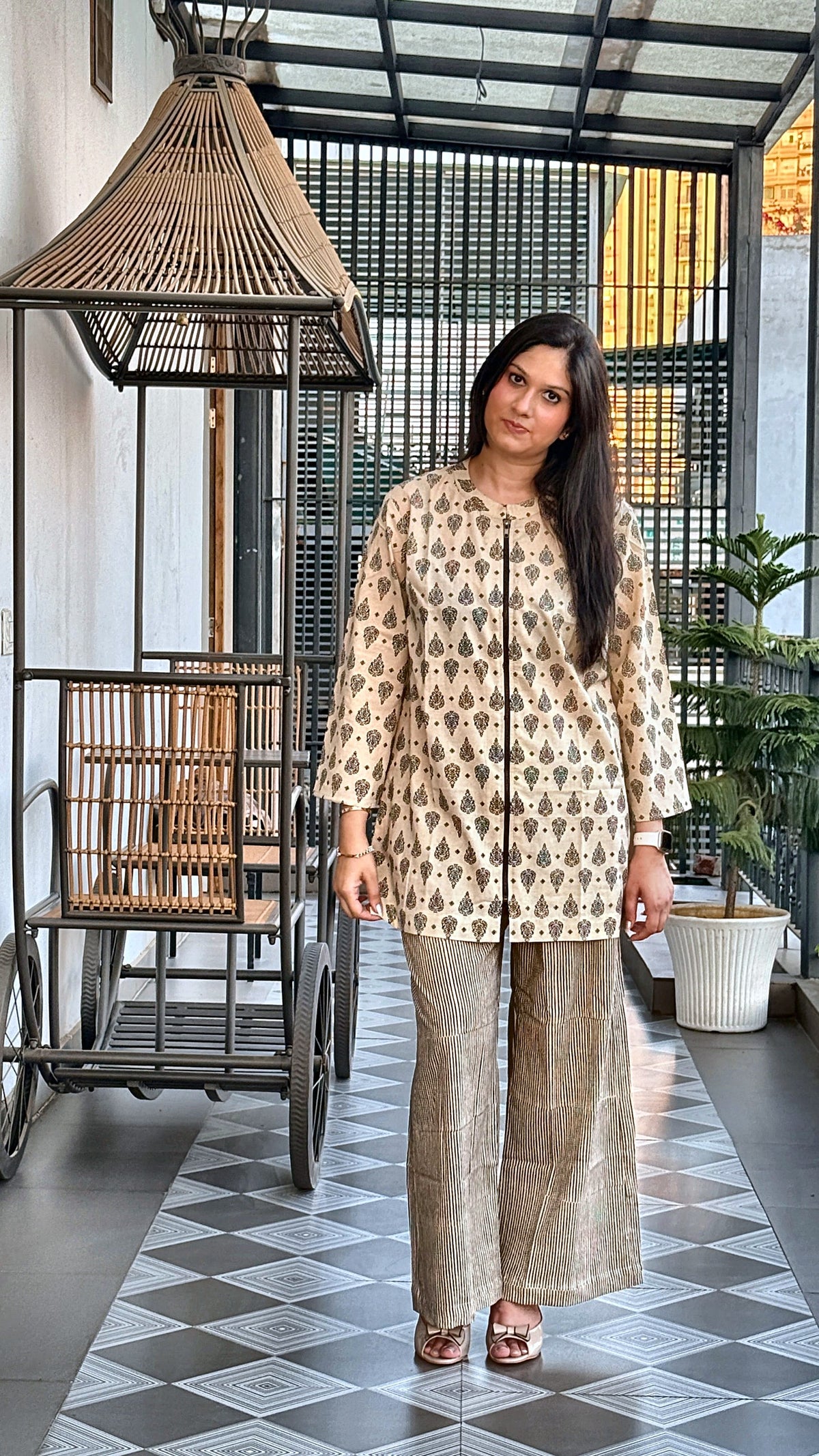 Naina Beige Co-ord Set