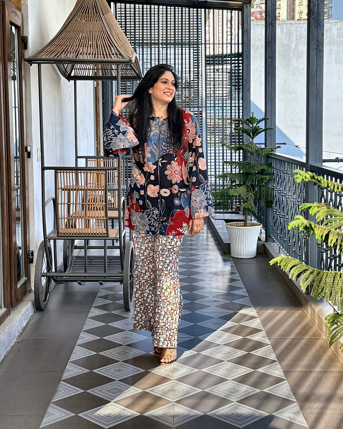 Naina Blue Co-ord Set