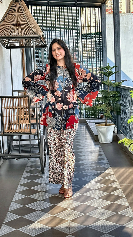 Naina Blue Co-ord Set